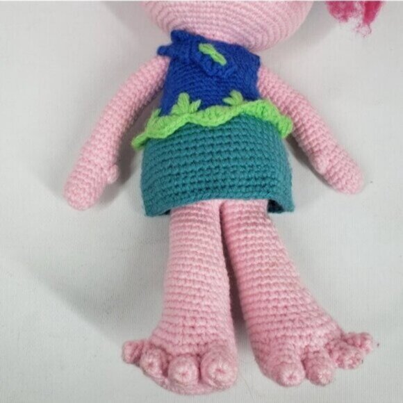 Handmade Hand Crafted Girl Troll Doll Crochet Knitted - Picture 6 of 13